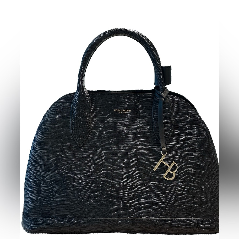 Henri Bendel Black Textured Satchel *BRAND NEW